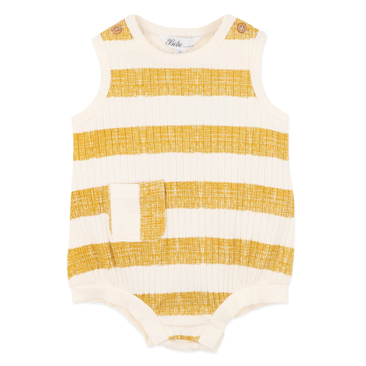 SWAY ORGANIC STRIPE WIDE RIB BODYSUIT