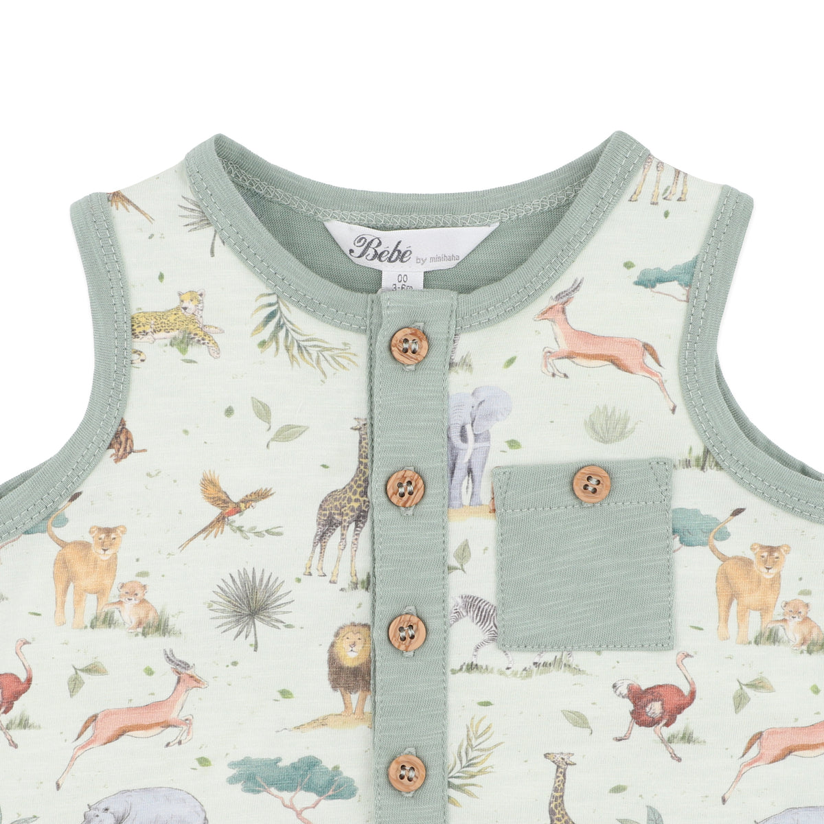 SWAY PRINT ELEPHANT ROMPER
