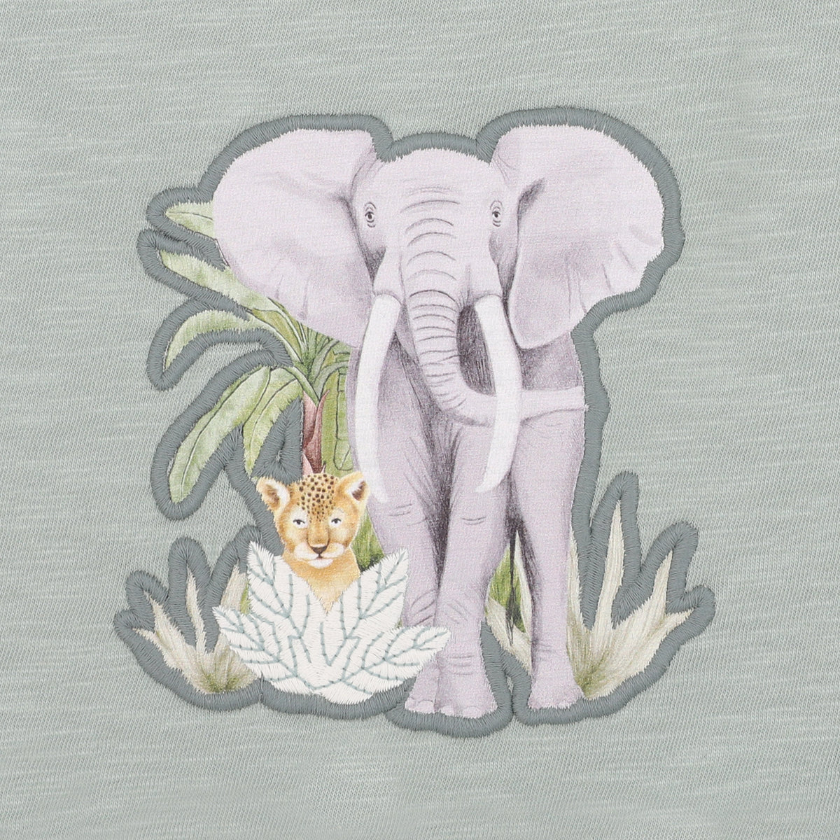 SWAY PRINT ELEPHANT ROMPER