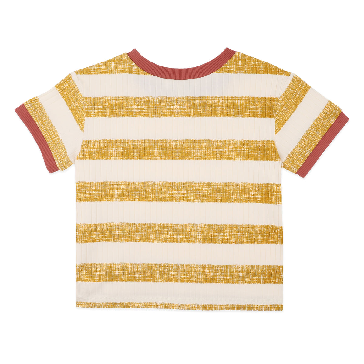SWAY ORGANIC STRIPE WIDE RIB TEE 3-5Y