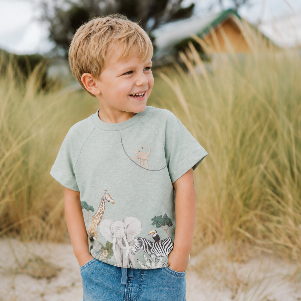 SWAY ORGANIC JUNGLE TEE 3-5Y