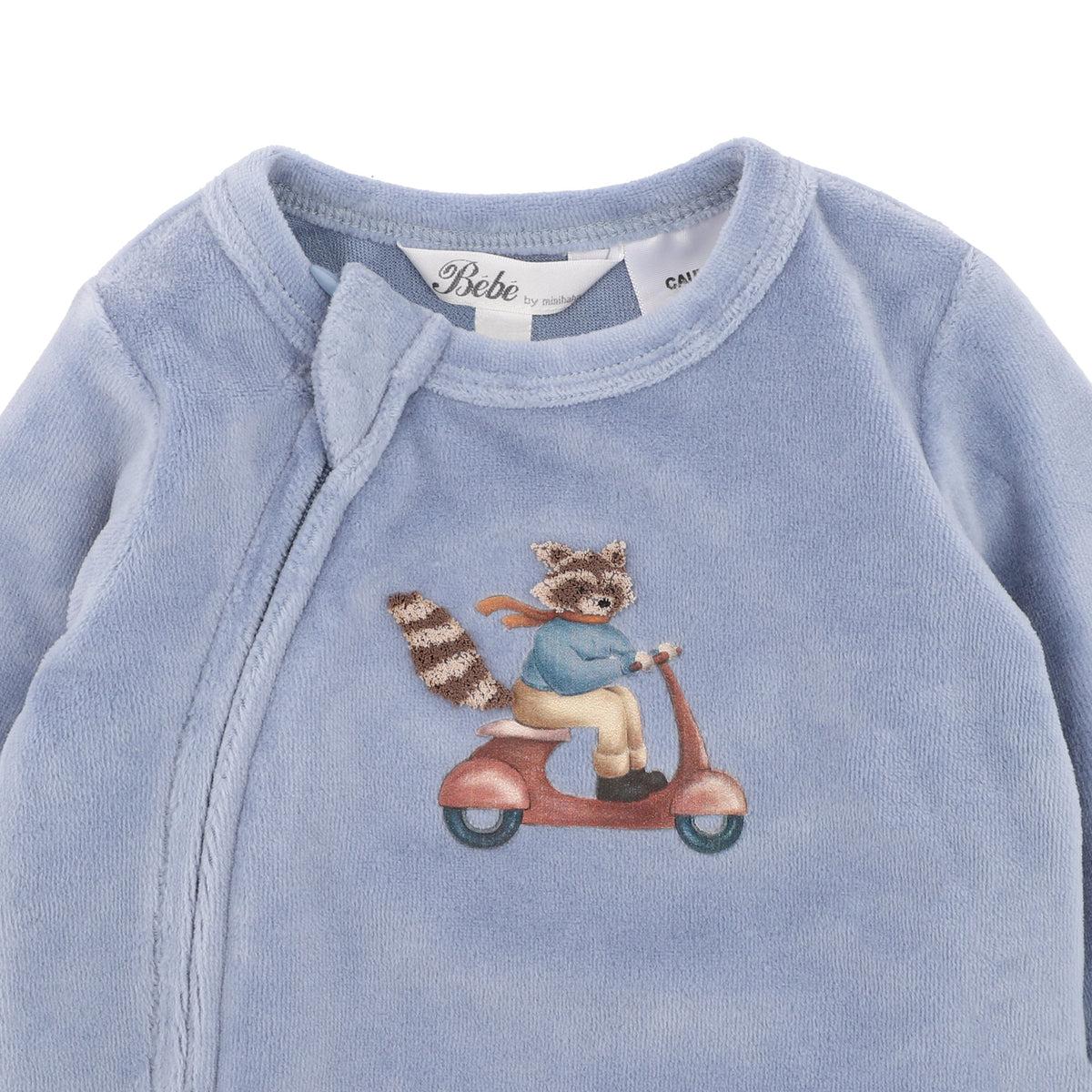 ALVIN VELOUR ZIP ONESIE