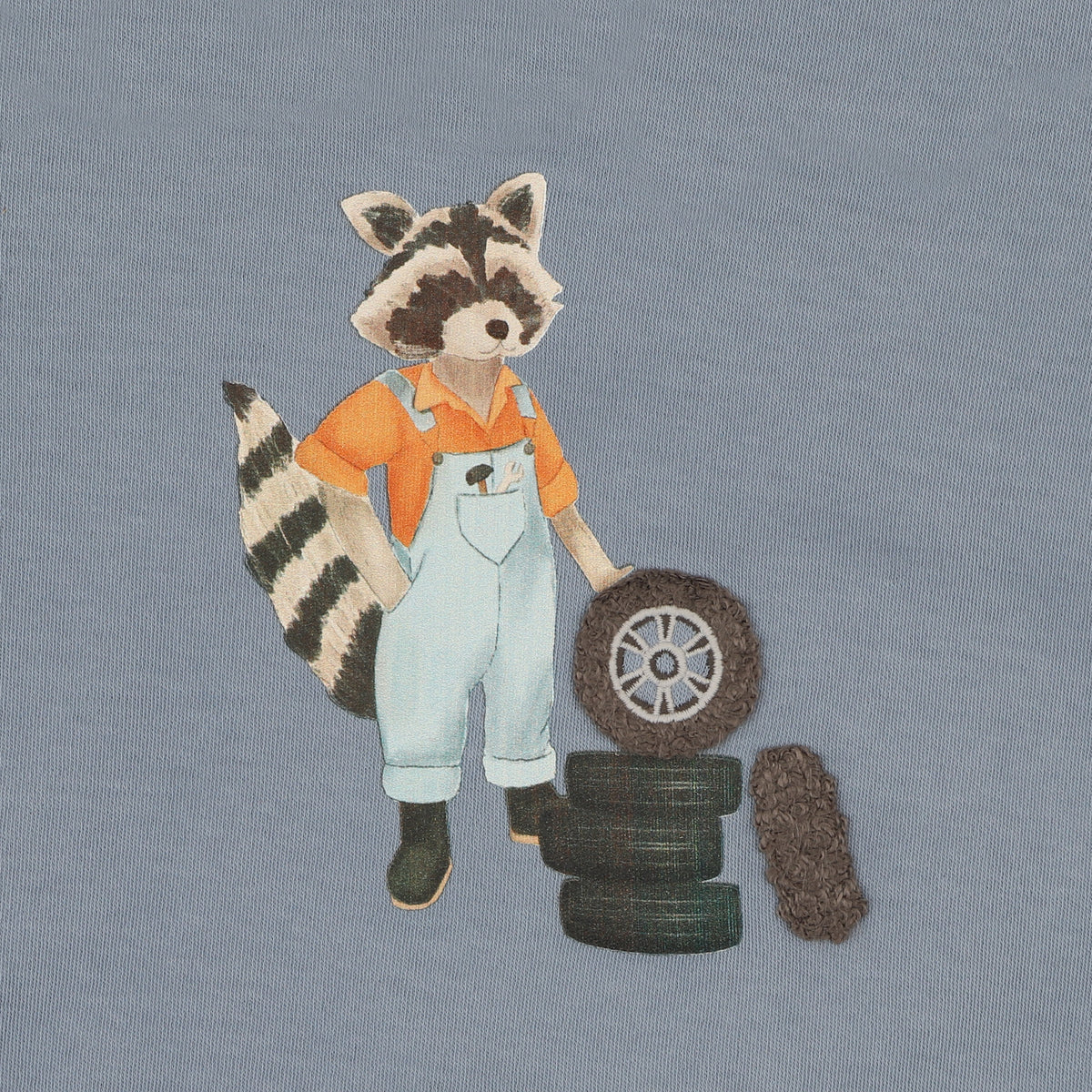 ALVIN RACCOON ORGANIC LS TEE