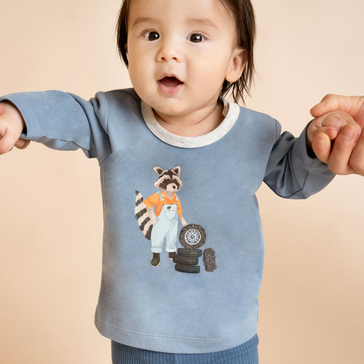 ALVIN RACCOON ORGANIC LS TEE