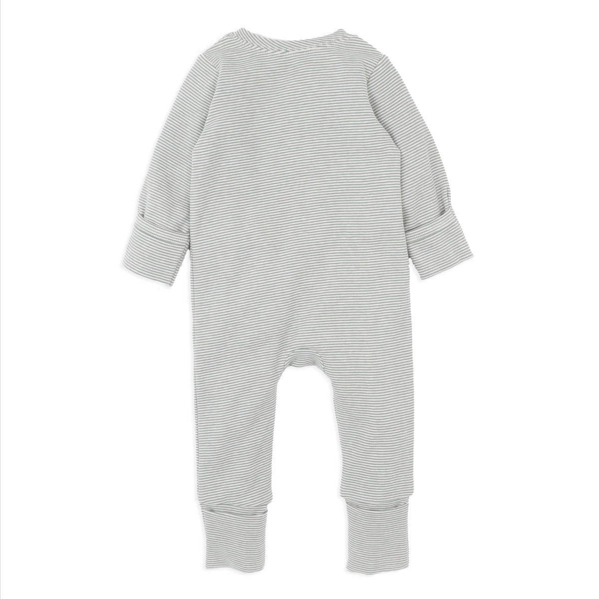 OTTO STRIPE ORGANIC LS ZIPSUIT