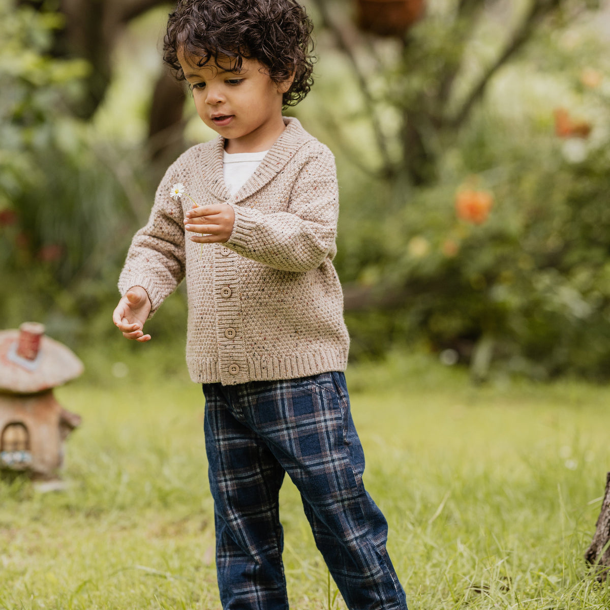 JAKE CHECK CORD PULL ON PANTS