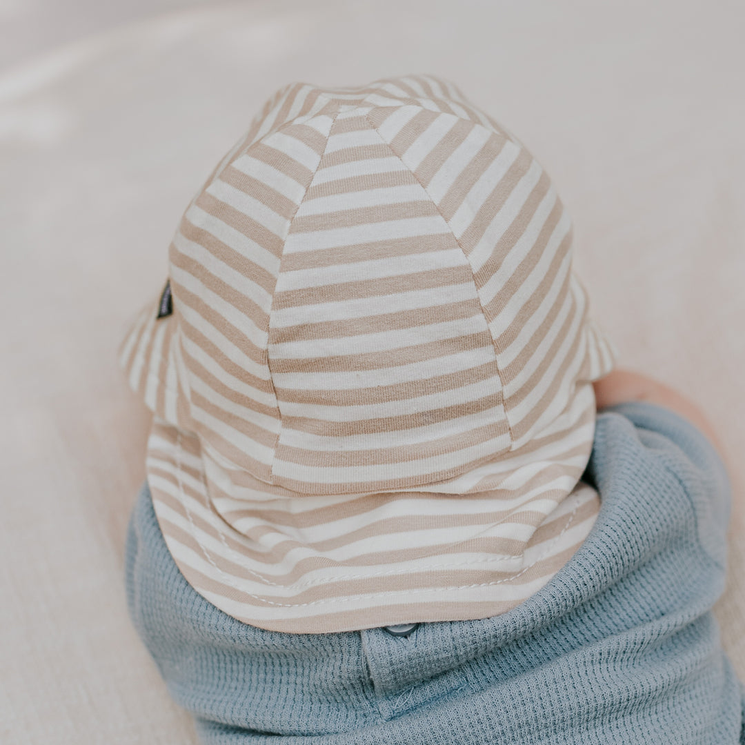 Legionnaire Flap Sun Hat | Natural Stripe