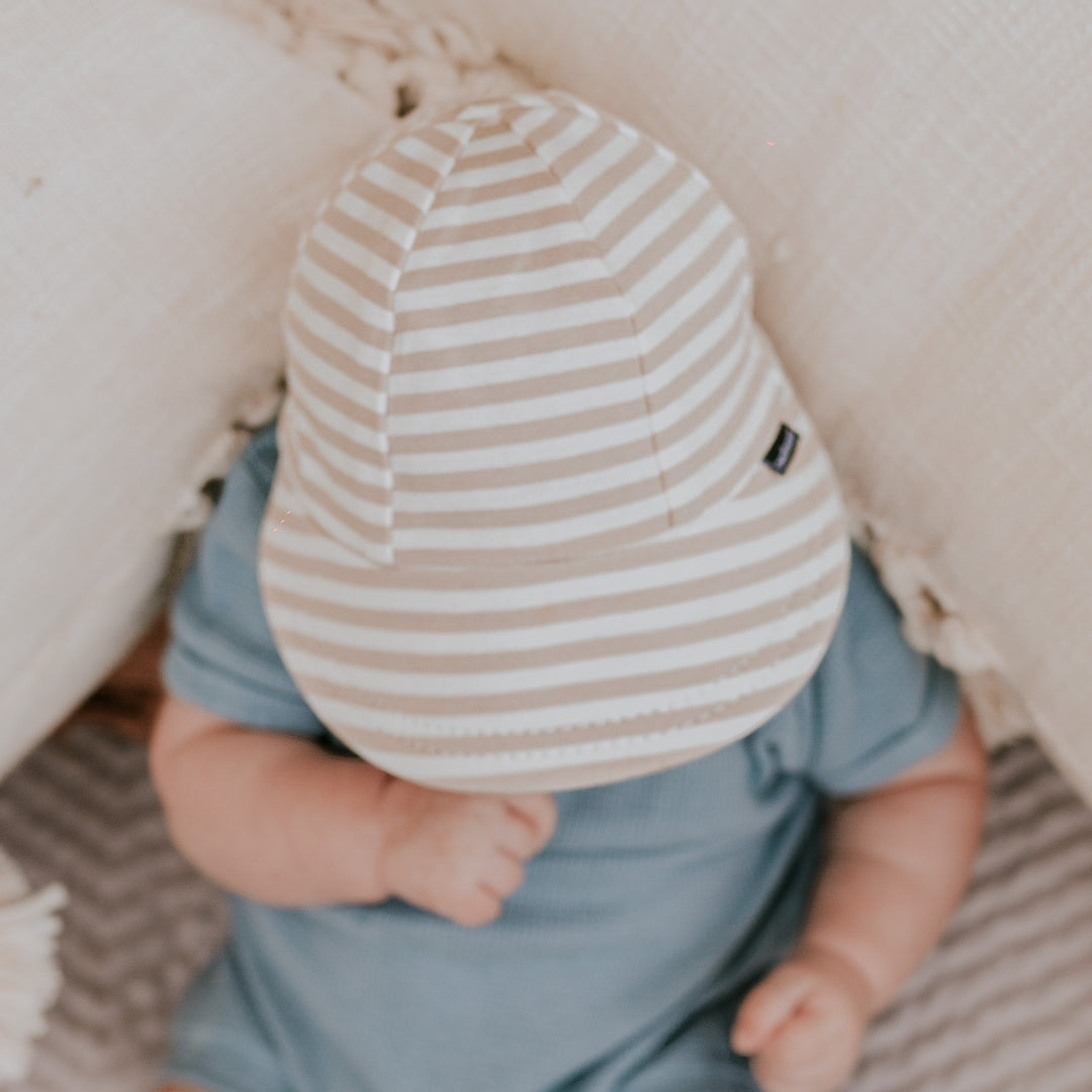 Legionnaire Flap Sun Hat | Natural Stripe