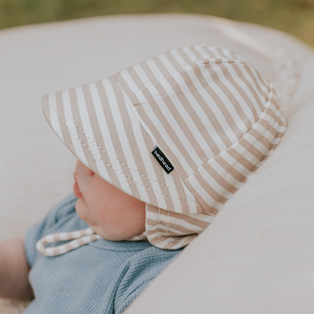Legionnaire Flap Sun Hat | Natural Stripe