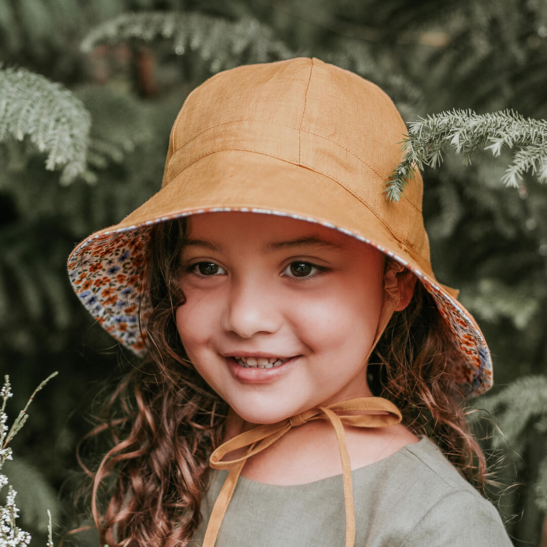 &#39;Wanderer&#39; Panelled Bucket Sun Hat | Meredith / Maize