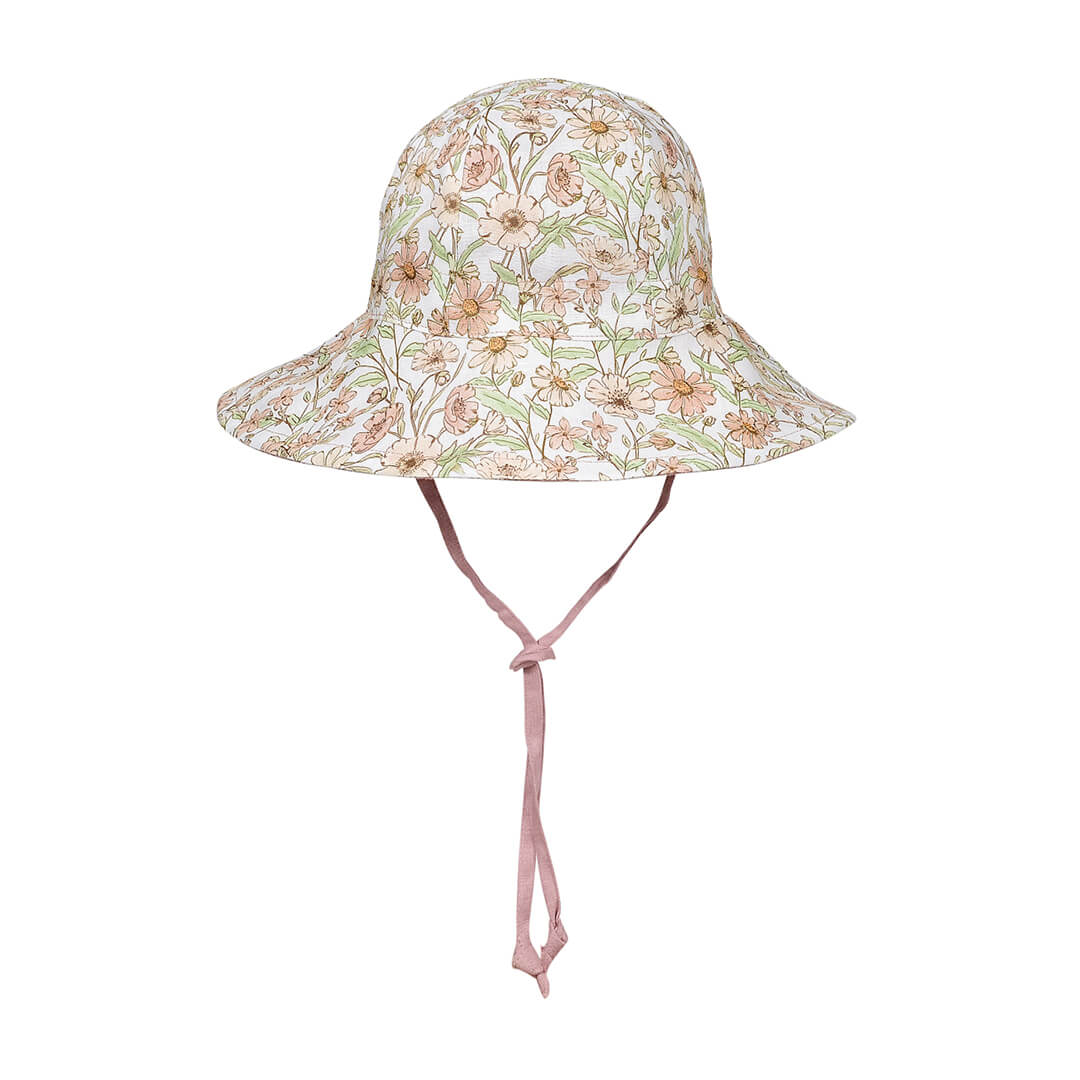 &#39;Wanderer&#39; Girls Panelled Bucket Sun Hat - Poppy/Rosa