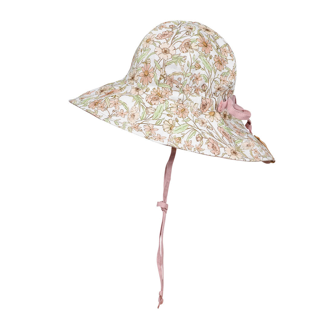 &#39;Wanderer&#39; Girls Panelled Bucket Sun Hat - Poppy/Rosa