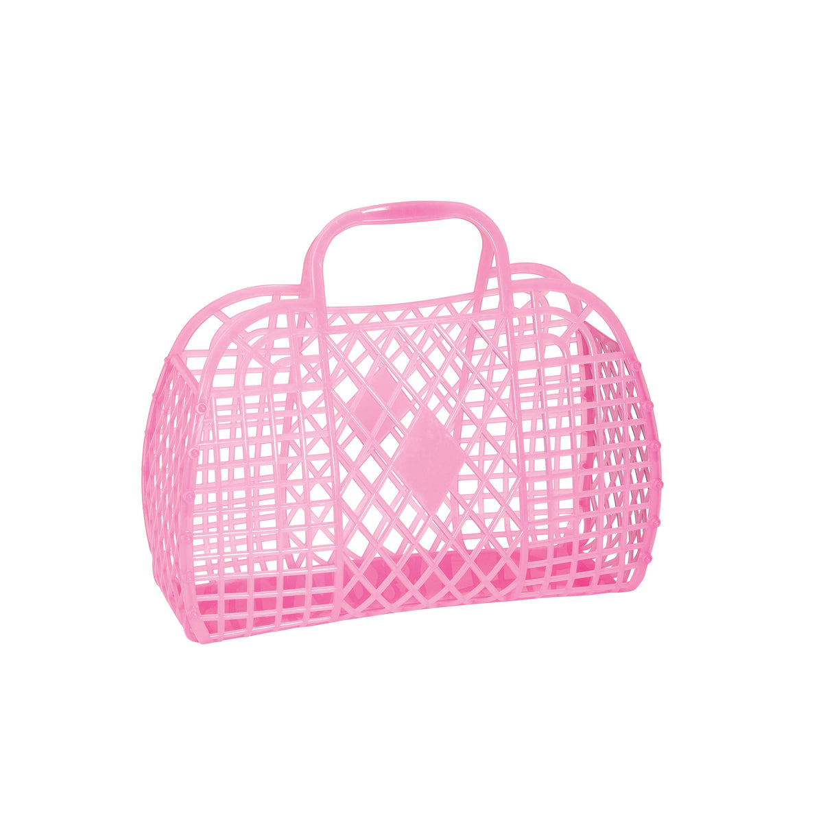 Retro Basket Neon Pink (Translucent) | Small