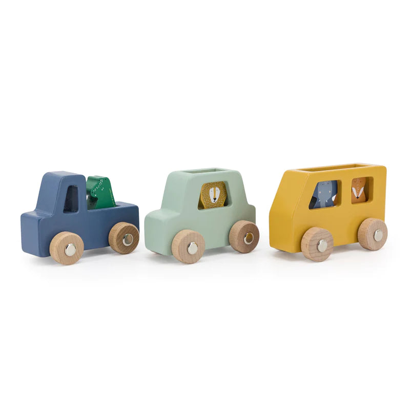 Trixie Wooden Animal Car Set