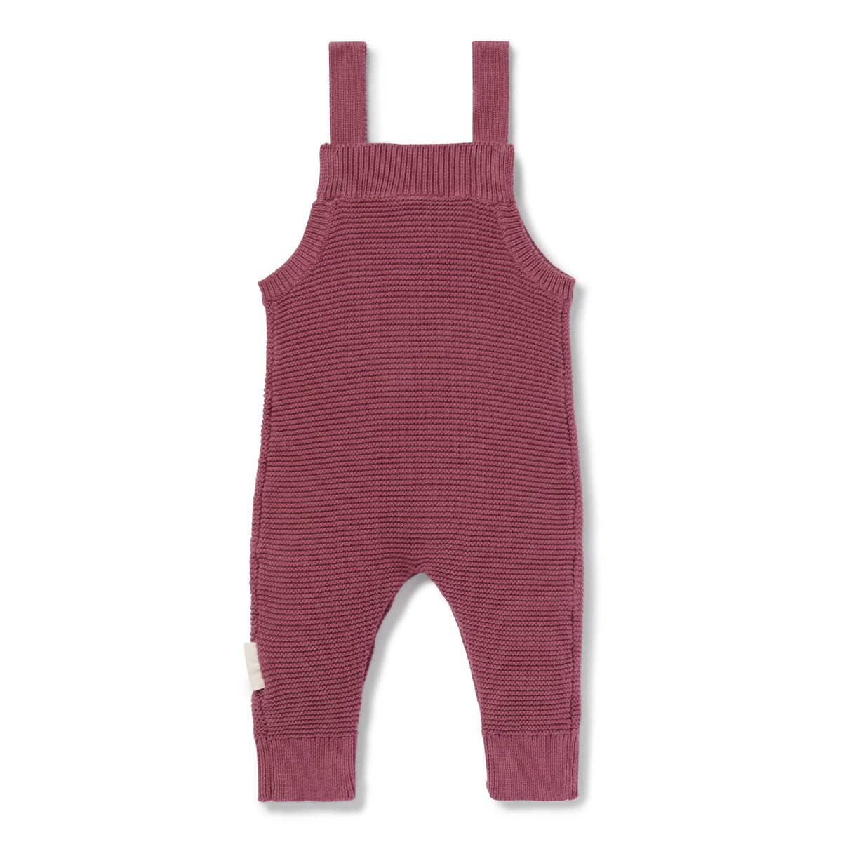 Berry Knit Pocket Overalls
