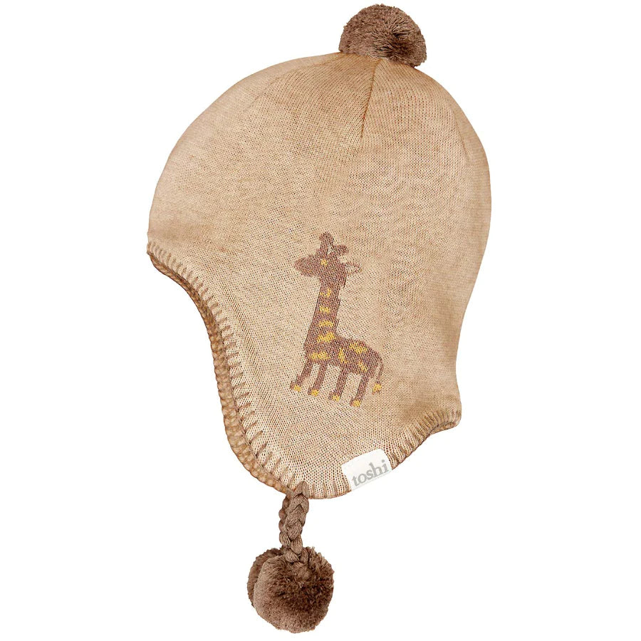 Toshi Organic Earmuff Storytime Beanie | Mr Giraffe