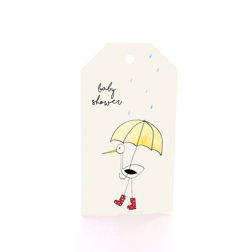 Baby Shower Stork Gift Tag