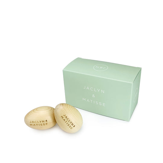 Jaclyn & Matisse | Wooden Egg Shaker Pair