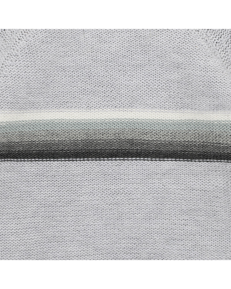 White Marle Stripe Wrap Jumper