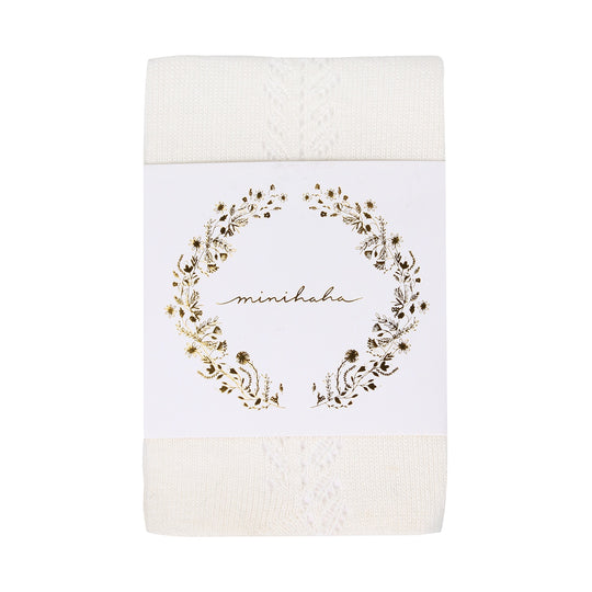 Ivory Open Work Tights