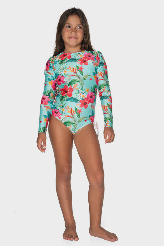 Tropicana Side Ties Long Sleeve One Piece | Moana