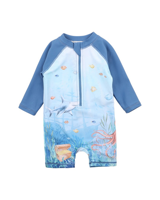 Flinn Ocean Scene Swim Sunsuit