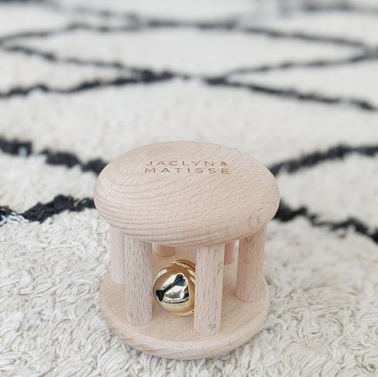 Jaclyn & Matisse | Wooden Rattle | Bella the Bell